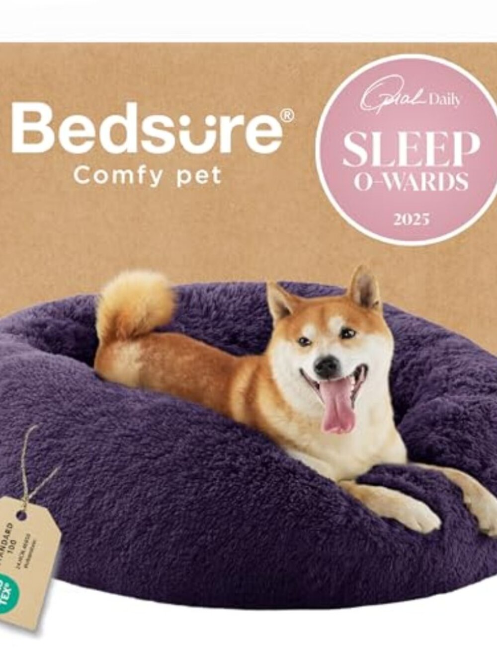 New Calming Dog Bed Medium Size Dog - Donut Washable Medium Pet Bed, 30 inches